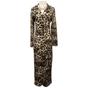 Long animal print jacket